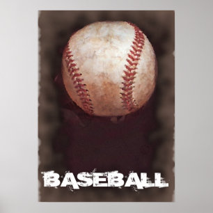 Póster Motivação de Baseball Retroativo