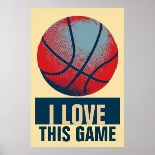 Póster Motivação de Basquete de Pop de Arte com Estilo