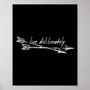 Poster Motivação de citação deliberadamente Thoreau ao vi