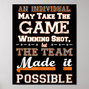 Poster Motivação de Construção de Equipe de Esporte Shot
