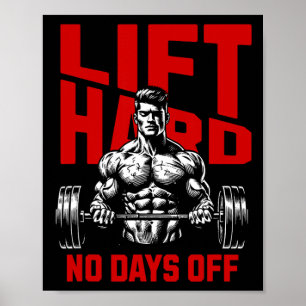 Poster Motivação de Gym de Elevação de Peso Dizendo 2