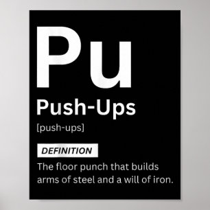 Poster Motivação de Malhação de Gym Definição Engraçada
