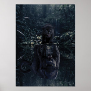 Poster Motivação de Mindset de Pantera Preta