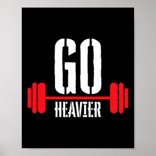 Poster Motivação de treinamento de força mais pesada