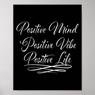 Poster Motivação de Vida Vibração Positiva Mente Positiva
