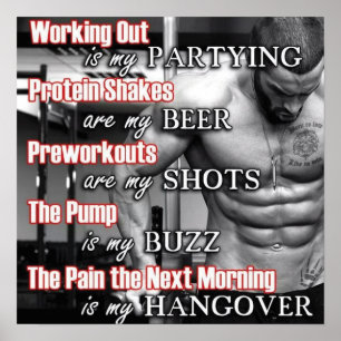 Póster Motivação de Workout