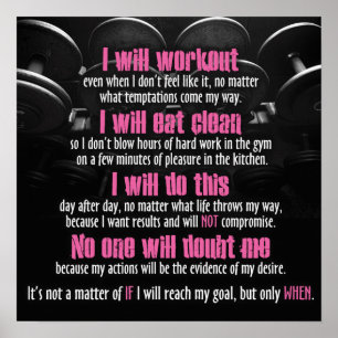 Poster Motivação de Workout
