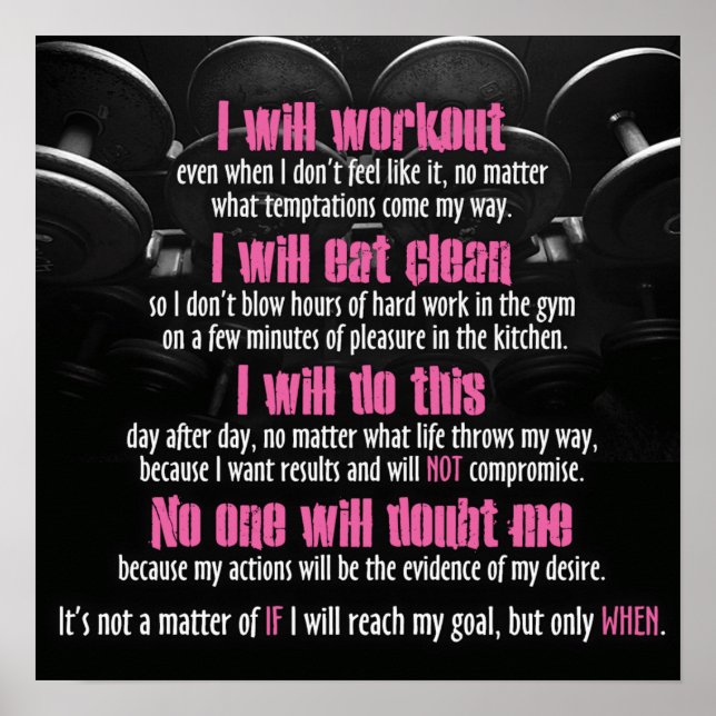 Poster Motivação de Workout (Frente)