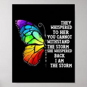 Poster Motivação do empoderamento da borboleta Inspirador