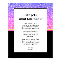 Motivação empresarial Cor-de-rosa azul brilhante e