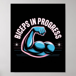 Poster Motivação Engraçada Giro Humor Biceps ganha Biceps