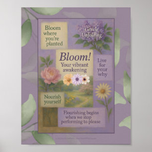 Poster Motivação Floral