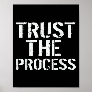 Poster Motivação Gym T Camisa Confie No Processo Engraçad