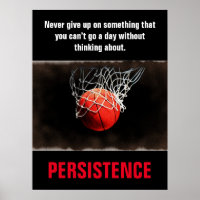 Motivação Inspiracional de Basquete de Persistênci