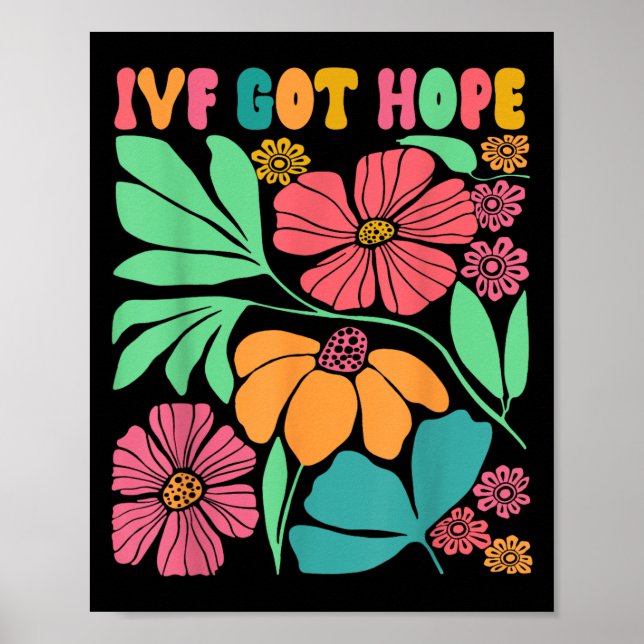 Poster Motivação Inspirada Ivf Mama Wildflower Ivf Mãe (Frente)