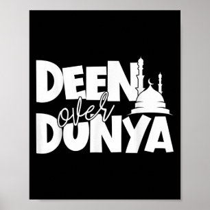 Poster Motivação Muçulmana Dizendo Citação Islâmica Deen