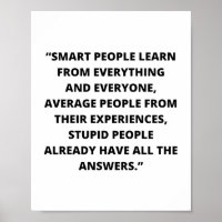 Motivação, o Smart pessoas aprende com tudo
