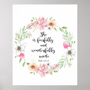 Poster motivação para ela, ela é temerária e maravilhosa