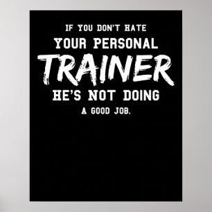 Poster Motivação pessoal do Gym do instrutor da malhaç