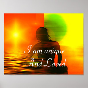 Poster Motivação positiva da afirmação sobre o