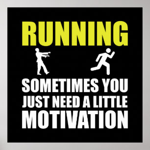 Póster Motivação Running do zombi