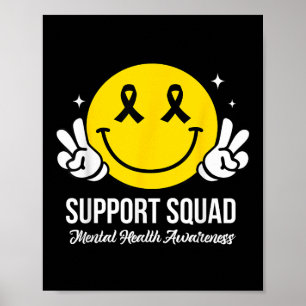 Poster Motivação Suporte Esquadrão de Sensibilização Ment
