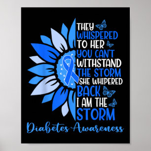 Poster Motivação Suporte Esquadrão Diabetes Azuis De Gira