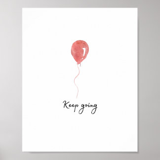 Poster Motivacional - Arte de Aquarela Minimalista