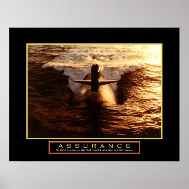 Poster motivacional - "Assurance" - 22"x28" (Frente)