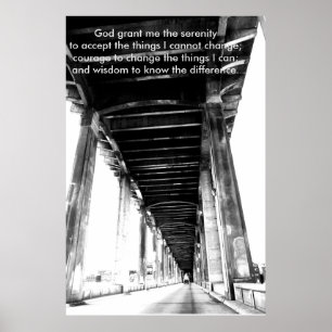 Poster Motivacional de oração de serenidade