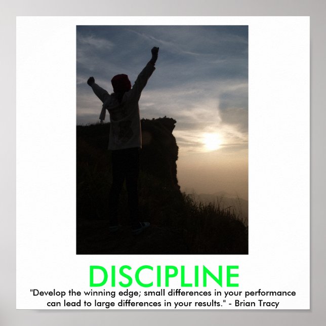 POSTER motivacional DISCIPLINE (Frente)