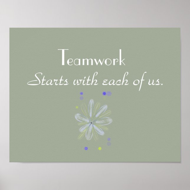 Poster Motivacional do trabalho em equipe (Frente)