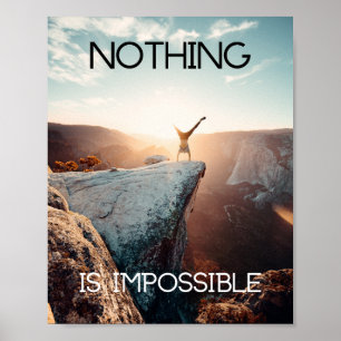 Poster Motivacional Subindo Nada é Impossível