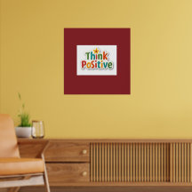 poster motivacional Think Positive