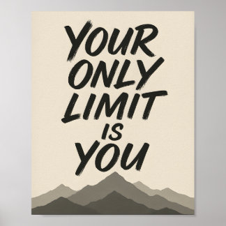 Poster Motivacional | Tipografia Negrita e Arte de Montan