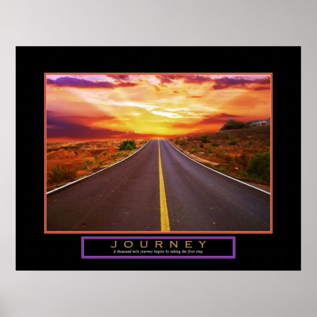 Poster motivacional "Viagem" 22"x28" (Frente)