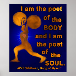 Póster Motivacional Walt Whitman Malhação Gym
