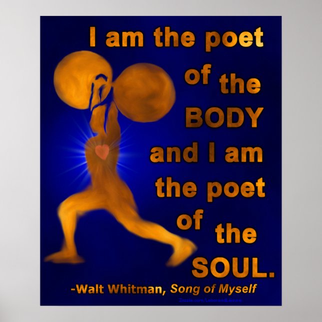 Póster Motivacional Walt Whitman Malhação Gym (Frente)
