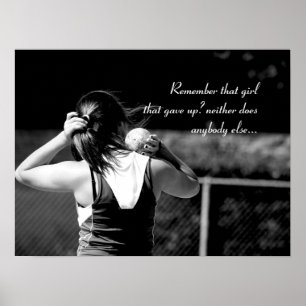 poster motivador do lança do Shotput