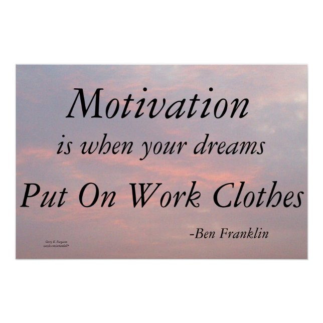 PÓSTER MOTIVATION-BEN FRANKLIN (Frente)