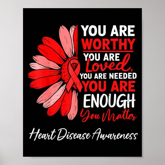 Poster Motivational Heart Health Heart Disease Awareness  (Frente)