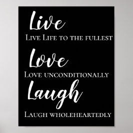 Poster Motivational Live Love Laugh