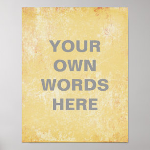 Póster Motivational  Quote Poster, yellow grunge