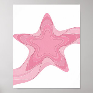 Poster Motivo Artístico Edgy Pink PINK STAR
