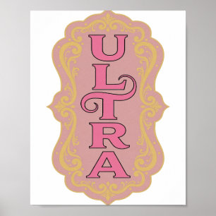 Poster Motivo Artístico Rosa Snappy ULTRA