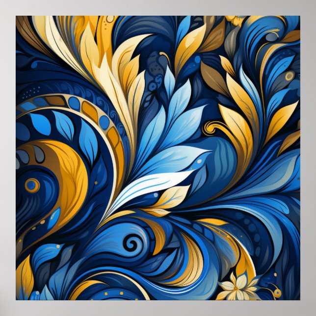 Poster Motivos da arte popular ucraniana (Frente)