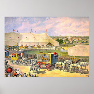 Póster Motivos de Circo Vintage