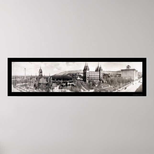Póster Motivos de Templo Mórmon Foto 1912 (Frente)