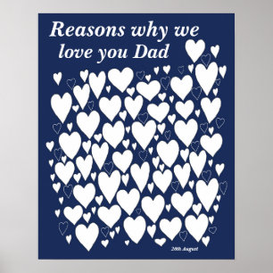 Poster Motivos Personalizados Por Que Nós Te Amos Pai
