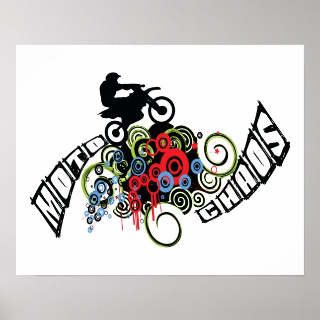 Poster Moto Chaos Dirt Bike Rider (Frente)